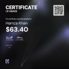 Hamza, $63.40 Payout Certificate