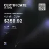Adrain , $359.92 Payout Certificate